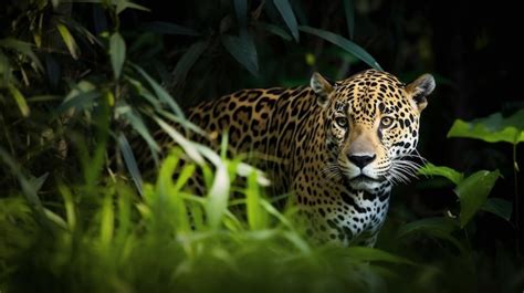  Jaguar!  A Master Hunter Sporting Spotted Fur, Prowling Through Dense Jungles